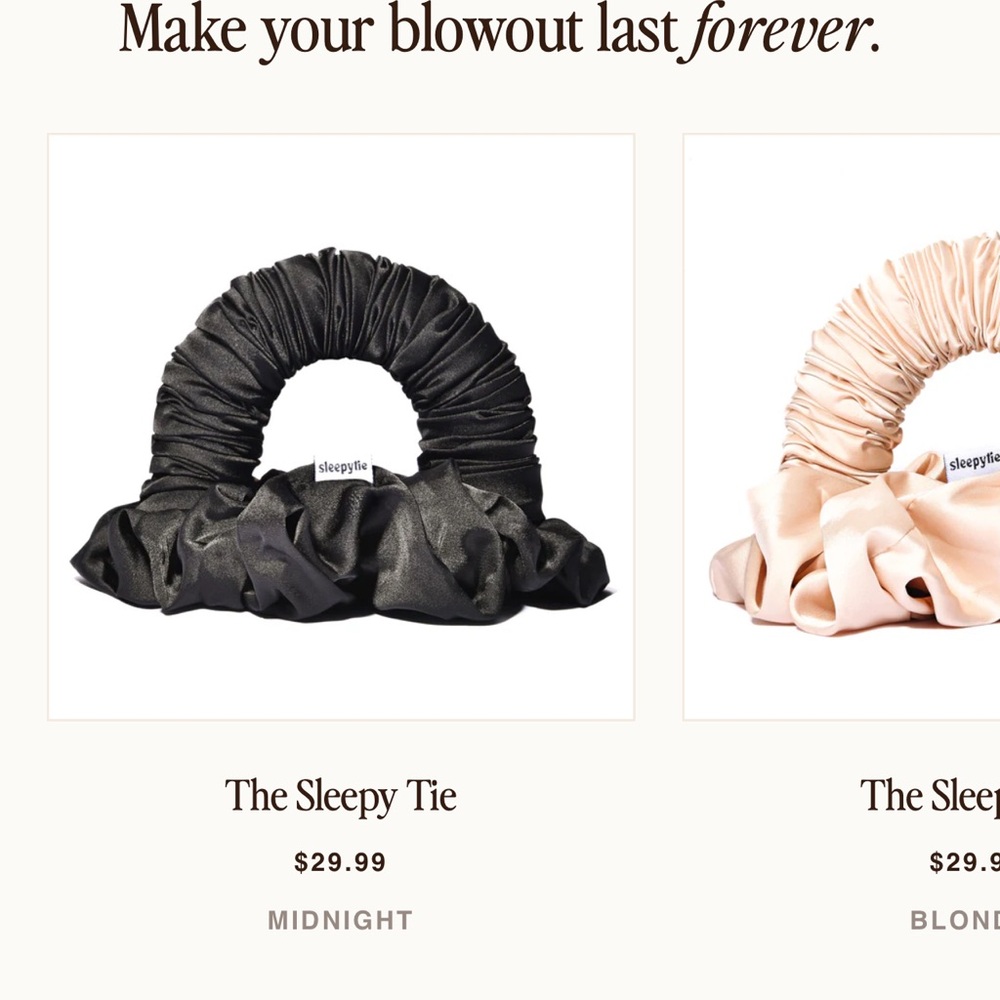 Midnight Black Hair Accessory sleepy tie